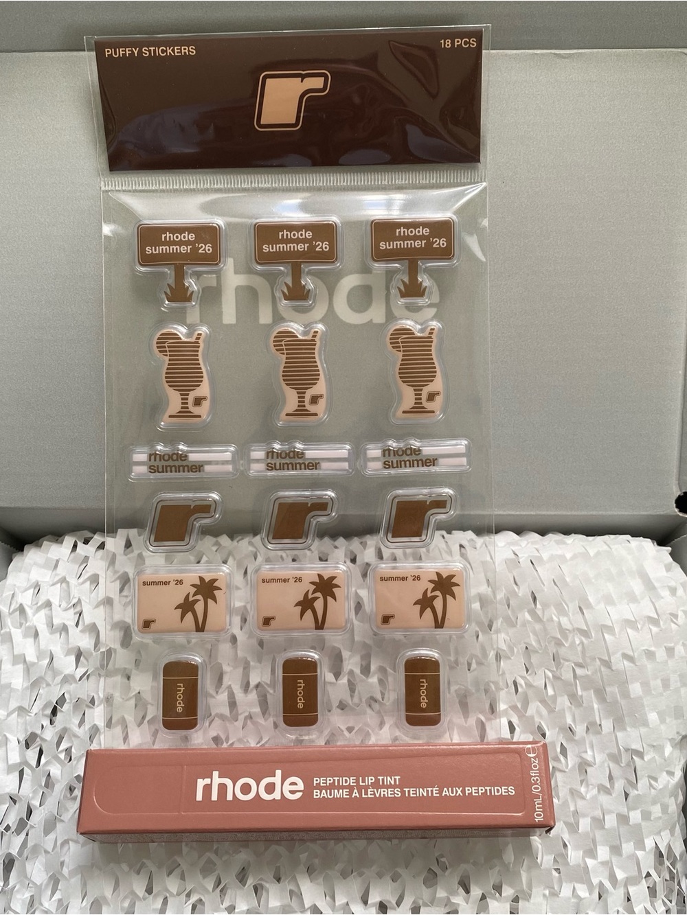 Rhode Peptide Lip Tint- Colada + Puffy Sticker Sheet (Limited Edition)